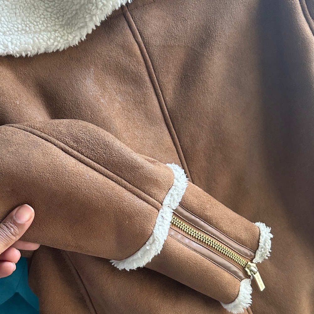 Michael Kors Cream Shearling Jacket - Picture 4 of 4